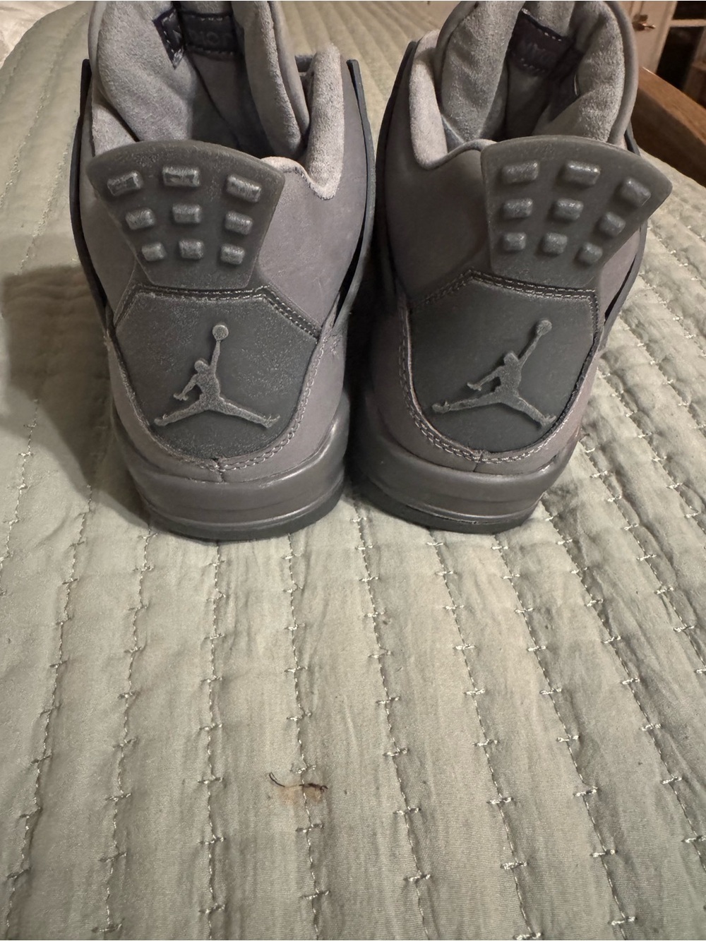 Nike Air Jordan 4 Wet Cement Suede Gray Trainers - Picture 11 of 16